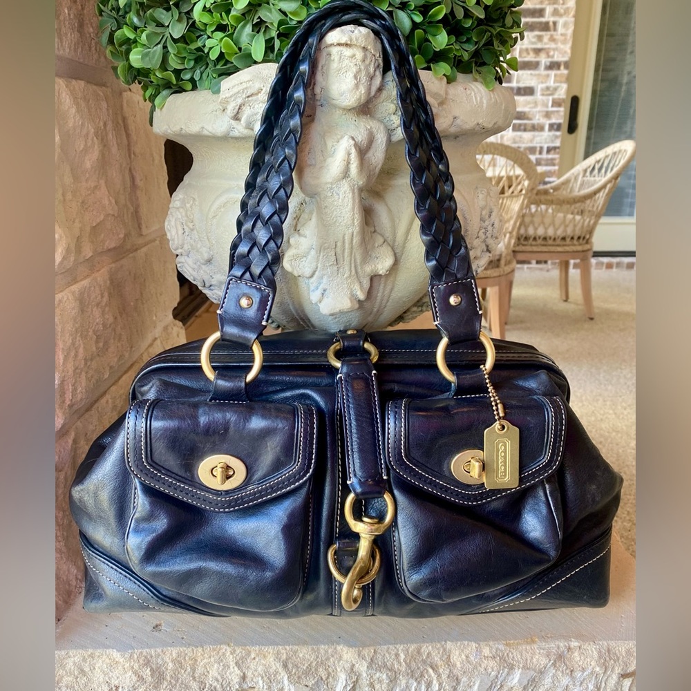 Like New Vintage Coach Daphne Shoulder Bag 3569 Black 🖤 - Picture 4 of 14